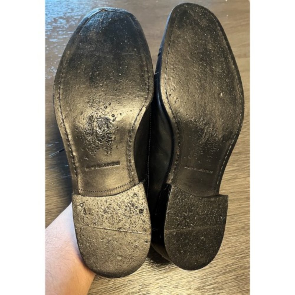 JOHN VARVATOS $675 BLACK LEATHER DERBY SHOES - Picture 7 of 11